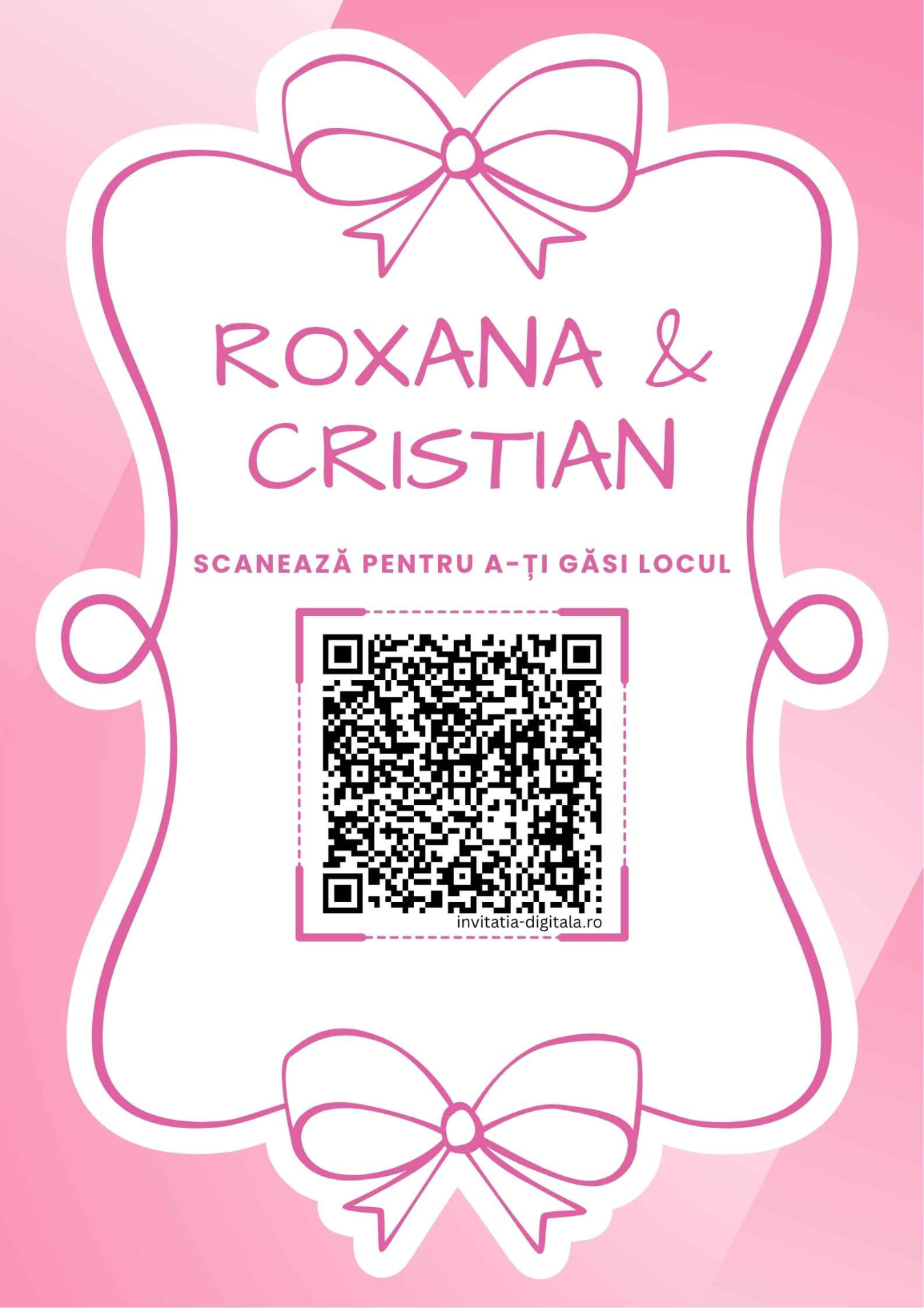 Exemplu de poster cu cod QR pentru așezarea la mese 3