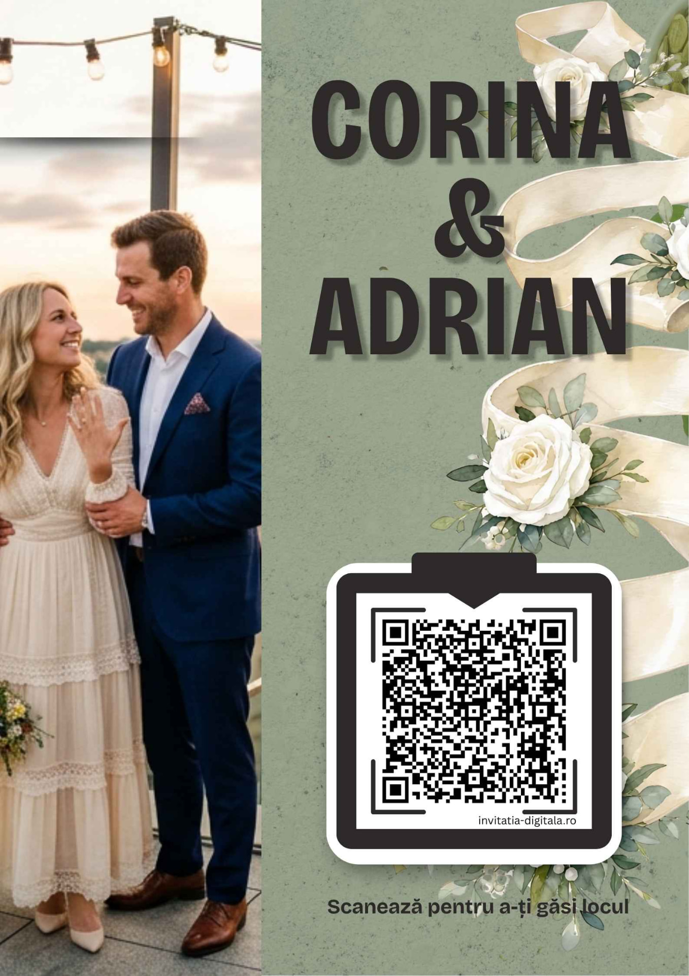 Exemplu de poster cu cod QR pentru așezarea la mese 7